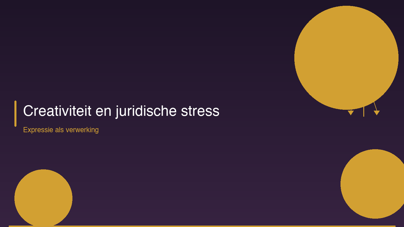 Creativiteit en juridische stress: expressie als verwerking