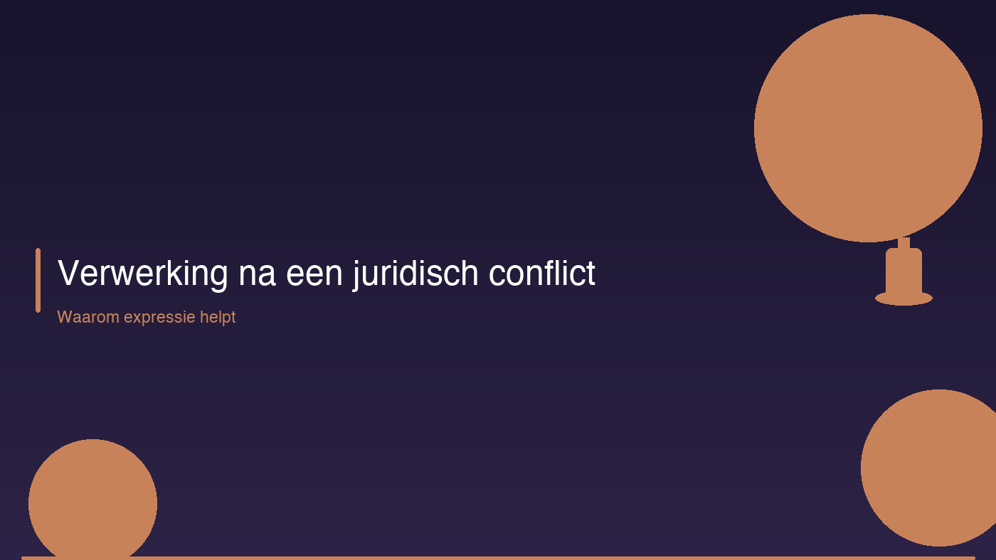 Verwerking na een juridisch conflict: waarom expressie helpt